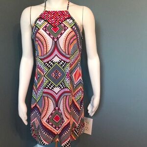 Zingara geometric embroidered racerback dress 2